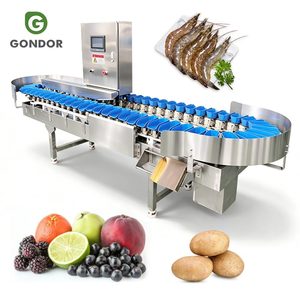 Machine de pesage et de tri haute vitesse pour le classage des poissons kiwi, crevettes de grande taille, fruits de petite taille et poulet - Product Image 1