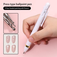 Nouveau stylo à points 4 en 1 pour nail art, stylo à peinture diamant pour ongles, outil de manucure