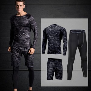 Moda 3 piezas último diseño hombres traje Casual manga larga correr entrenamiento 3 piezas Activewear conjunto - Product Image 2