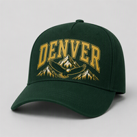 Casquette de baseball personnalisée avec broderie Old English, 5 panneaux, visière incurvée, style Dad Hat, streetwear urbain West Coast, vente en gros, faible MOQ