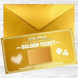 Etiqueta de Vale de <span class=keywords><strong>Regalo</strong></span> con Impresión Personalizada, Tu Boleto de la Suerte, Tarjeta con Etiqueta Rasca y Gana con Sobre - Product Image 5