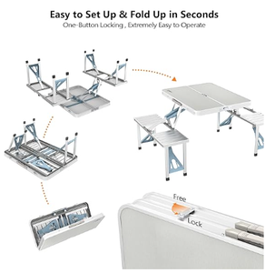 Juego de mesa y silla plegable para muebles de exterior con logotipo personalizado, sillas plegables para eventos, mesa plegable portátil para acampar - Product Image 5