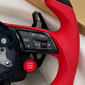 Volante de Cuero Personalizado para Automóviles <span class=keywords><strong>Audi</strong></span> A3 A4 A4L A5 A7L A8 Q5 Q7 B9 A6 R8 TTRS TTS TT C7 C8 Q3, Accesorios para Automóviles - Product Image 3