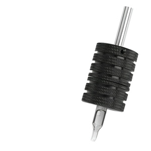 Empuñadura de aluminio bloqueable de 30 mm y 35 mm para tatuajes, empuñadura de cartucho negra engrosada para máquina rotativa de bobina, uso profesional en estudio. - Product Image 1