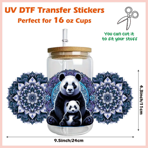 Vinilos Personalizados al por Mayor para Vasos de 16oz y 20oz con Diseño de Animales, Adhesivos UV DTF, Envolturas para Vasos, Pegatinas para Vidrio - Product Image 4