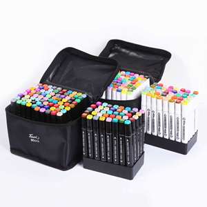 Artist Stationery 168 Colors Permanent Plastic Twin Marker with 6mm Writing Width for Paper and Students - Product Image 2