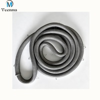 Cordon d'étanchéité élastique en fibre de verre pour porte de four avec fil et clips en acier inoxydable, joint d'étanchéité pour poêle et four