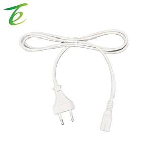 유럽 표준 8핀 전원 코드 2심 유럽 AC 순수 구리 플러그 와이어 전기 전원 코드 2구 플러그 순수 구리 - Product Image 1