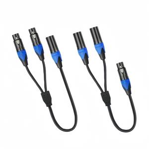 Cable de audio XLR 1 a 2 macho a hembra, cable de cobre niquelado para micrófonos y altavoces - Product Image 2