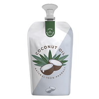 Pochette souple en plastique avec bec verseur et bouchon à vis, qualité alimentaire, pour huile d'olive de cuisson