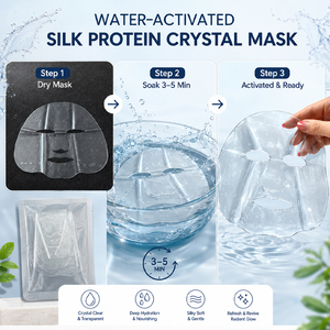 Masque facial en feuille de collagène hydrolysé hydratant OEM ODM avec acide hyaluronique, activé à l'eau en 3-5 minutes - Product Image 6
