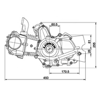 Moteurs de moto CQJB 110cc Moteur horizontal 100cc