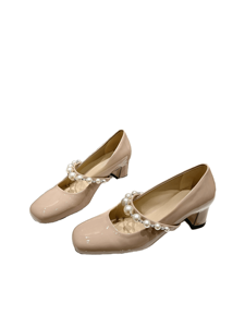 Chaussures tendance pour femmes Jimmy, de haute qualité, à bout carré rétro, avec bride à boucle ornée de perles et de diamants, <span class=keywords><strong>talon</strong></span> épais pour la stabilité, Chooing - Product Image 4