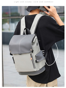 IStapromo Gifts Waterproof Business Men's Large Capacity Foldable Soft Leisure Backpack for Travel or Business - Product Image 2