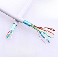 Cable de Red FEIBOER U/FTP F/UTP para Interiores/Exteriores Cat5E/Cat6/Cat7, 4 Pares*0.57mm BC/CCA, Blindaje Simple, 100m/305m/500m, Logotipo Gratuito