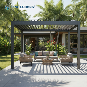 Persiana de techo personalizada, muebles para el hogar, <span class=keywords><strong>toldo</strong></span> de jardín, <span class=keywords><strong>toldo</strong></span> de lujo, pérgola de aluminio Bioclimática, Gazebo para exteriores - Product Image 2