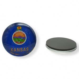 Aimant de réfrigérateur en verre 3D personnalisé par le fabricant, impression couleur intégrale sur cristal vierge, souvenir artistique - Product Image 1