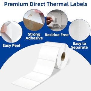 Étiquettes thermiques pour les fournitures des petites entreprises, autocollants de qualité commerciale avec logo pour les entreprises, étiquettes d'expédition personnalisées imperméables - Product Image 3