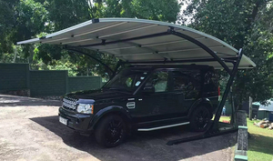 Parasol de policarbonato para Cochera De Metal individual/doble para automóviles, cobertizo de <span class=keywords><strong>garaje</strong></span> de aluminio para automóviles comerciales, cocheras PVDF para estacionar automóviles - Product Image 2