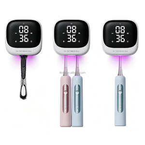 Sterilizzatore UVC per Spazzolini da Denti con Montaggio a Parete, Orologio LED a Induzione, Asciugatura ad Aria Calda, Ricaricabile 1800mAh, Portaspazzolini da Bagno - Product Image 6