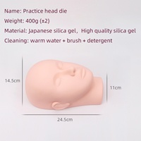 Tête de mannequin en silicone pour la formation en maquillage personnalisé Pinky leem, pour les débutants, pour la formation en extension de cils