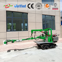Zelfrijdende rupsband fruitplukker, crawler-type boomenschudmachine voor olijven, noten, amandelen en ander fruit en meer