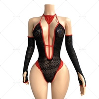 Tenues de strip-teaseuse sexy en résille, vêtements de danse exotiques, vente en gros d'usine ELITES, sur mesure