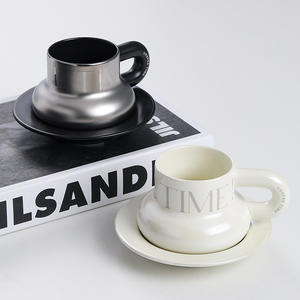 Tasses à café en céramique de luxe, mugs, tasses en céramique créatives, tasses et assiettes pour couple - Product Image 3