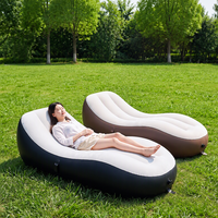 Chaise longue ondulée, canapé d'extérieur moderne et minimaliste, chaise décontractée pliable et épaissie