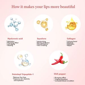 Lip Volumizer Pen Lips Plumping Serum Long-Lasting Hyaluronic Acid Plumper <b>Gloss</b> Lip Enhancer - Product Image 3