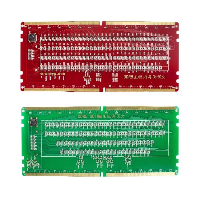 DDR5 Desktop Computer Memory Slot Tester DDR5 Memory test Card with Light Motherboard Repair test Tool