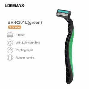 Factory Triple Blades <strong>Disposable</strong> Shaving <strong>Razor</strong> for Men Pivoting Cartridge match with Rubber Handle for Comfortable Shaving - Product Image 6