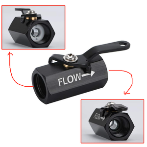 Vanne d'arrêt de carburant mâle en aluminium anodisé de qualité supérieure AN6/AN8/AN10 avec levier à câble pour systèmes de carburant de course - Product Image 6