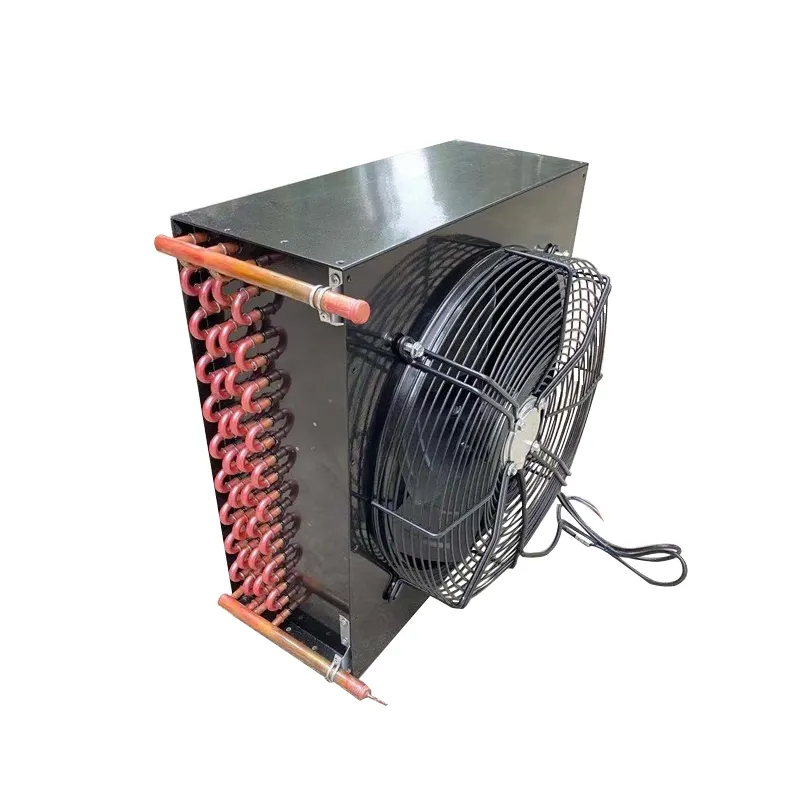 OEM industrie kupferrohr alu / edelstahlflosse wärmetauscher dampfkondensator für kompressor kühlausrüstung von fabrik