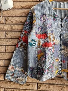 Hot Selling Hand Block Print Cotton Quilted Winter Jacket Bohemian Ethnic Wear for Women Stylish Gift for Her - Product Image 6