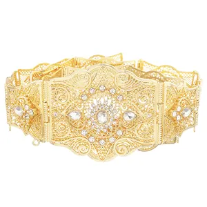 European women national jewelry waist chain medieval princess belt fashion wedding metal buckle chain for dress