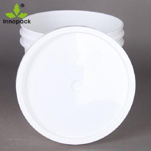 Cubo de pintura resistente de 3,5 galones con tapa a prueba de manipulaciones y mango de metal Lata impresa de plástico para uso alimentario asequible - Product Image 5