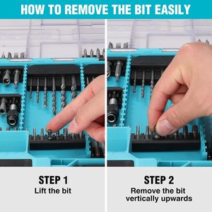 DuraTech 99-Piece Carbide-Tipped Masonry & Hammer <b>Drill</b> <b>Bits</b> Set Chisels 110mm-210mm Length for Concrete Includes Case - Product Image 3