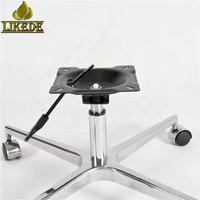 Base de chaise pivotante chromée robuste, réglable en hauteur, mobile, à 4 pieds, pour mobilier de bureau