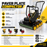 Compacteur à plaques vibrantes 165 kg, machine compacteuse vibrante à essence 20 KN pour la construction de pavés