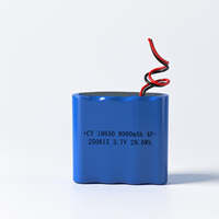 CY Factory 18650 isi ulang baterai Lithium Ion 1S4P 3.7V 8000mAh