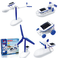 Kit Robot tenaga surya DIY 6-in-1, mainan edukasi buatan tangan untuk anak-anak produksi kecil lintas batas termasuk pria dan wanita