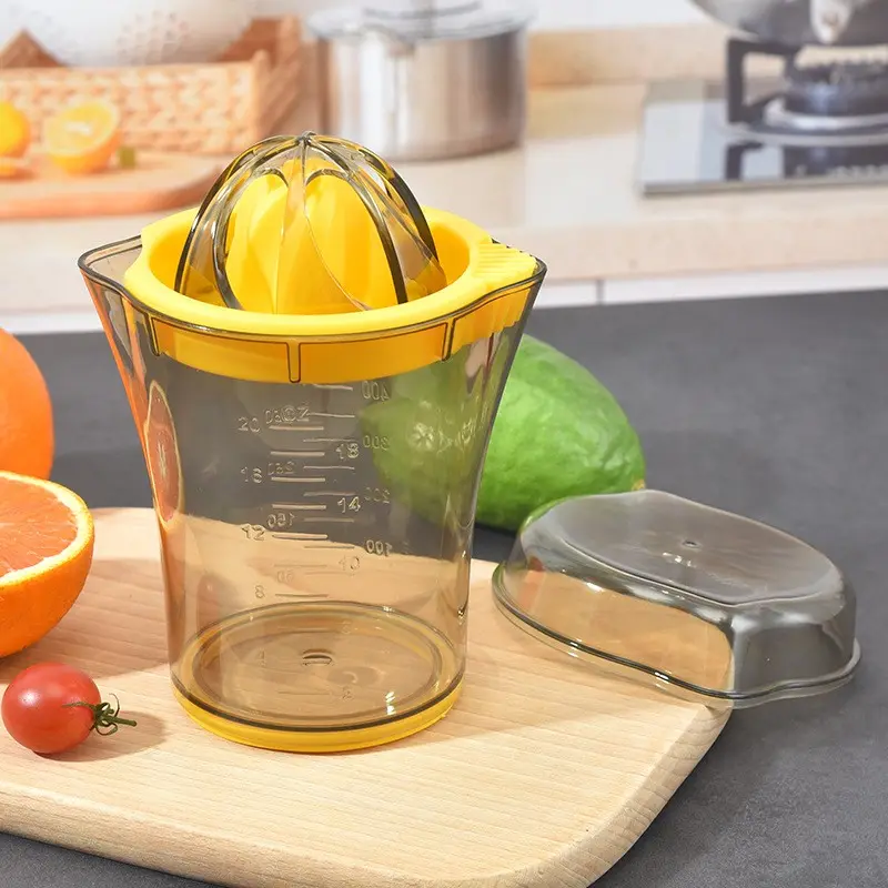 2 In 1 Stainless Steel Bird Lemon Slice Lime Fruit Orange Juicer Citrus Manual Hand Press Squeezer With Container