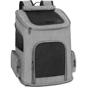 Sac à dos OEM et ODM personnalisé, étanche, pliable, confortable et durable, de voyage en plein air, pour chien et chat, en peluche pour animaux de compagnie, fabriqué en chine