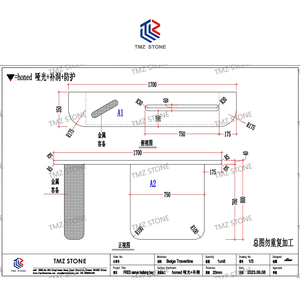 Tmz OEM/ODM màu be travertine nhà máy bên Bảng hàng đầu hàng loạt Thổ Nhĩ Kỳ Roman travertine giao diện điều khiển Bảng cho cửa hàng sang trọng - Product Image 6