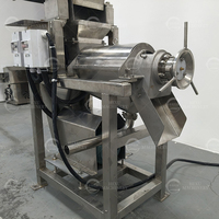 Industriële watermeloenpers met crusher, 304 roestvrijstalen schroefpers sapcentrifuge voor commerciële verwerking