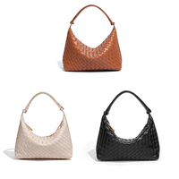 Sac à bandoulière en PU tissé pour femmes, nouveau design tendance, avec fermeture à glissière, toutes saisons