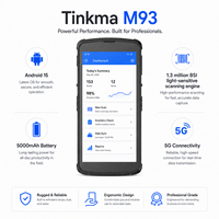 Terminal portable durci Tinkma M93 Android 15 5G avec scanner de codes-barres 6 pouces et batterie 5000 mAh pour la logistique et l'inventaire d'entrepôt