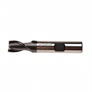 Ttake Hss Co <b>Cutter</b> Ta1414 TiAlN Coated 30 Degree Helix Short For Slots 2 Cutting <b>Edges</b> With Weldon Shank - Product Image 2