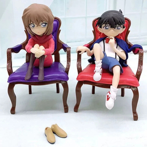 Lot 2 Figurines Detective Conan Et Mouri Kogorou - PVC 11 Et 15 Cm - Anime